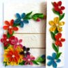 Multicolor Flowers Mini Scrapbook Greeting Card image Multicolor Flowers Mini Scrapbook Greeting Card image