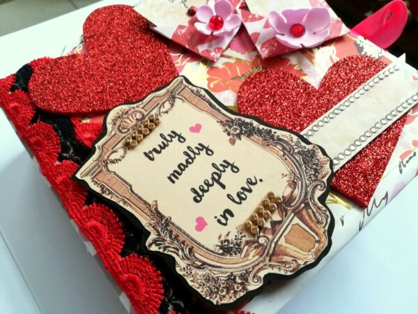 Floral Theme Love Valentine Handmade Scrapbook image Floral Theme Love Valentine Handmade Scrapbook image