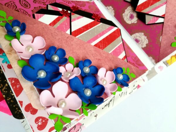 Floral Theme Love Valentine Handmade Scrapbook image Floral Theme Love Valentine Handmade Scrapbook image