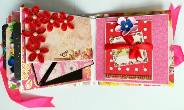 Floral Theme Love Valentine Handmade Scrapbook image Floral Theme Love Valentine Handmade Scrapbook image