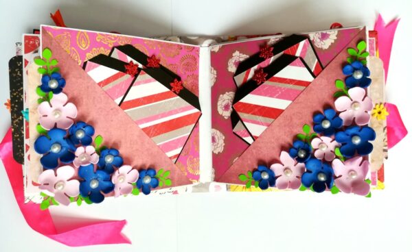 Floral Theme Love Valentine Handmade Scrapbook image Floral Theme Love Valentine Handmade Scrapbook image