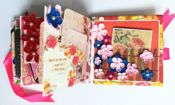Floral Theme Love Valentine Handmade Scrapbook image Floral Theme Love Valentine Handmade Scrapbook image