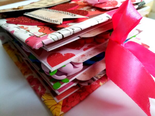 Floral Theme Love Valentine Handmade Scrapbook image Floral Theme Love Valentine Handmade Scrapbook image