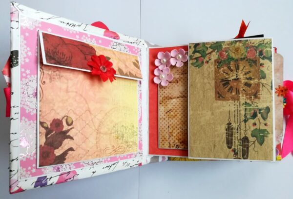 Floral Theme Love Valentine Handmade Scrapbook image Floral Theme Love Valentine Handmade Scrapbook image