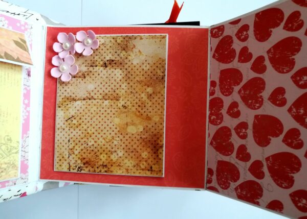 Floral Theme Love Valentine Handmade Scrapbook image Floral Theme Love Valentine Handmade Scrapbook image