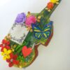 Beautiful Sparkling Colorful Paper 3d Guitar Gift image Beautiful Sparkling Colorful Paper 3d Guitar Gift image