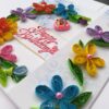 Multicolor Flowers Mini Scrapbook Greeting Card image
