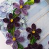 Purple Themed Flowers Mini Scrapbook Greeting Card image Purple Themed Flowers Mini Scrapbook Greeting Card image