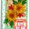 Yellow Quilled Flowers New Year Greeting Card image Yellow Quilled Flowers New Year Greeting Card image