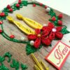 Red Quilled and Wreath New Year Handmade Greeting Card image Red Quilled and Wreath New Year Handmade Greeting Card image