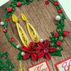 Red Quilled and Wreath New Year Handmade Greeting Card image Red Quilled and Wreath New Year Handmade Greeting Card image