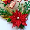 Red Quilled and Wreath New Year Handmade Greeting Card image Red Quilled and Wreath New Year Handmade Greeting Card image