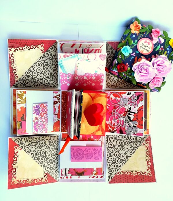Love and Birthday Explosion Box with box and a mini booklet GIFT image Love and Birthday Explosion Box with box and a mini booklet GIFT image
