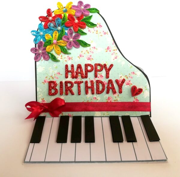 Piano Style Birthday Greeting Card image Piano Style Birthday Greeting Card image