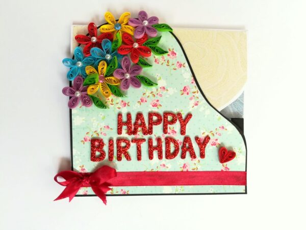 Piano Style Birthday Greeting Card image Piano Style Birthday Greeting Card image
