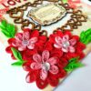 Sparkling Red Quilled Flowers Corner Love Greeting Card image Sparkling Red Quilled Flowers Corner Love Greeting Card image
