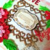 Sparkling Red Quilled Flowers Corner Love Greeting Card image Sparkling Red Quilled Flowers Corner Love Greeting Card image
