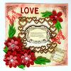 Sparkling Red Quilled Flowers Corner Love Greeting Card image Sparkling Red Quilled Flowers Corner Love Greeting Card image