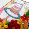 Happy Birthday with Quilled Flowers Greeting Card image Happy Birthday with Quilled Flowers Greeting Card image