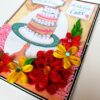 Happy Birthday with Quilled Flowers Greeting Card image Happy Birthday with Quilled Flowers Greeting Card image