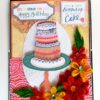 Happy Birthday with Quilled Flowers Greeting Card image Happy Birthday with Quilled Flowers Greeting Card image