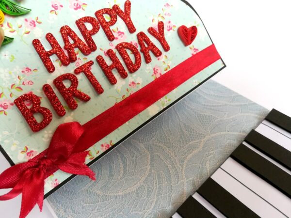 Piano Style Birthday Greeting Card image Piano Style Birthday Greeting Card image