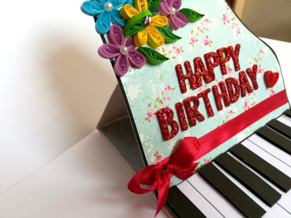 Piano Style Birthday Greeting Card image Piano Style Birthday Greeting Card image