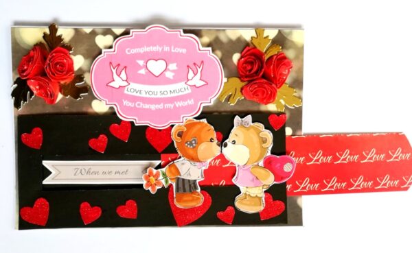 Love Slider Handmade Greeting Card image