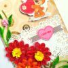 Quilled Red Love Flowers Valentine Greeting Card image Quilled Red Love Flowers Valentine Greeting Card image
