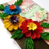 Quilled Flowers Happy Birthday Greeting Card image Quilled Flowers Happy Birthday Greeting Card image