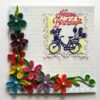 Multicolor Flowers In Corner Birthday Greeting Card image Multicolor Flowers In Corner Birthday Greeting Card image