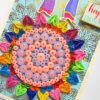 1000025123-1 Handmade Quilled Rangoli Diwali Greeting Card