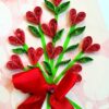 Love Hearts Valentine Day Bouquet Card Handmade image Love Hearts Valentine Day Bouquet Card Handmade image