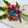 Quilled Flowers in Bouquet Greeting Card image Quilled Flowers in Bouquet Greeting Card image
