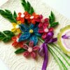 Quilled Flowers in Bouquet Greeting Card image Quilled Flowers in Bouquet Greeting Card image