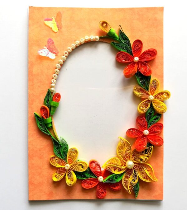 Yellow Themed Photo Frame Greeting Card image Yellow Themed Photo Frame Greeting Card image