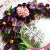 Purple Themed Quilled Flowers Greeting Card image Purple Themed Quilled Flowers Greeting Card image