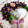 Purple Themed Quilled Flowers Greeting Card image Purple Themed Quilled Flowers Greeting Card image