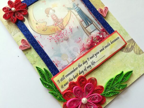 Love you to the Moon Shaker Greeting Card image