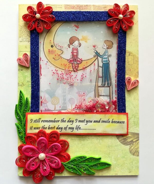Love you to the Moon Shaker Greeting Card image