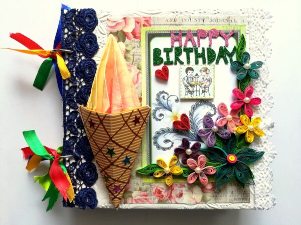 Happy Birthday Celebrate Handmade Scrapbook Album image Happy Birthday Celebrate Handmade Scrapbook Album image