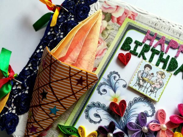 Happy Birthday Celebrate Handmade Scrapbook Album image Happy Birthday Celebrate Handmade Scrapbook Album image