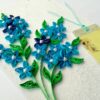 Sparkling Blue Themed Quilled Flowers Greeting Card image Sparkling Blue Themed Quilled Flowers Greeting Card image