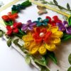 Multicolored Quilled Flowers Mini Scrapbook Greeting Card image Multicolored Quilled Flowers Mini Scrapbook Greeting Card image