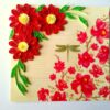 Quilled Red Flowers On Glossy Print image Quilled Red Flowers On Glossy Print image