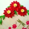 Quilled Red Flowers On Glossy Print image Quilled Red Flowers On Glossy Print image