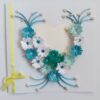 White and Blue Quilled Flowers in Heart Greeting Card image White and Blue Quilled Flowers in Heart Greeting Card image