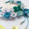 White and Blue Quilled Flowers in Heart Greeting Card image White and Blue Quilled Flowers in Heart Greeting Card image