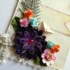 Quilled Puple Big Flower Greeting Card image Quilled Puple Big Flower Greeting Card image