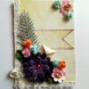 Quilled Puple Big Flower Greeting Card image Quilled Puple Big Flower Greeting Card image